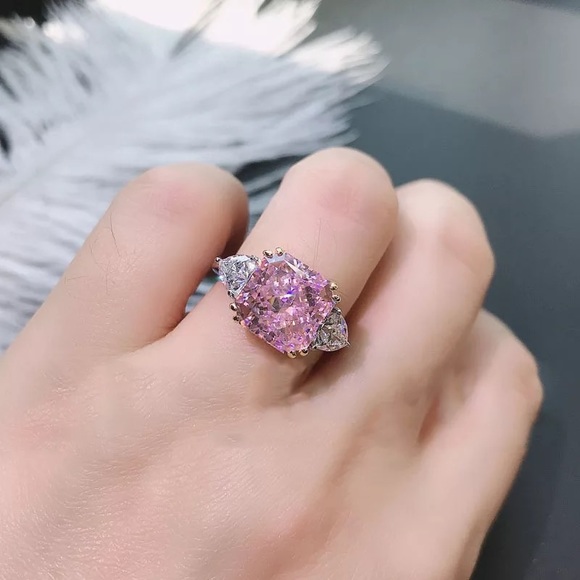 Neiman Marcus Jewelry - 8ct Cushion Cut Pink Sapphire Ring